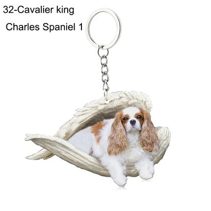 Sleeping Angel Acrylic Keychain