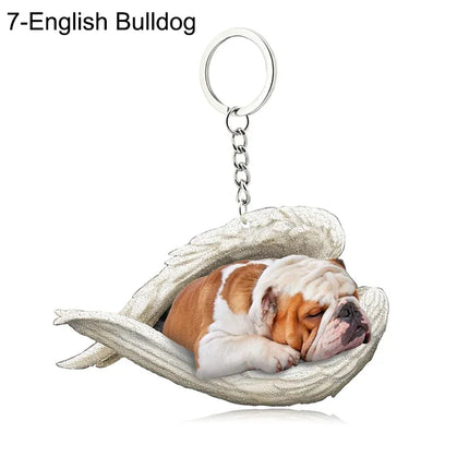 Sleeping Angel Acrylic Keychain