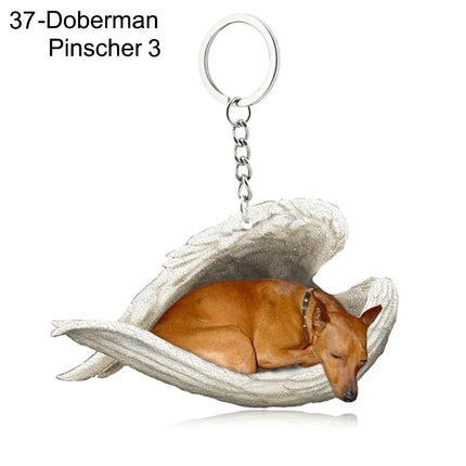 Sleeping Angel Acrylic Keychain