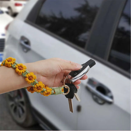 Macrame Flower Keychain