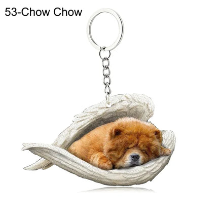 Sleeping Angel Acrylic Keychain
