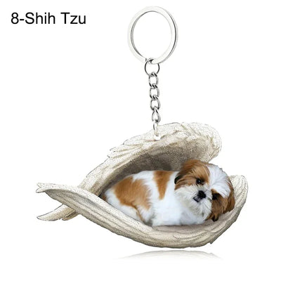 Sleeping Angel Acrylic Keychain