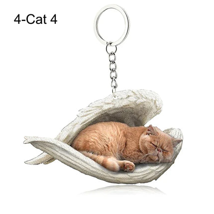 Sleeping Angel Acrylic Keychain