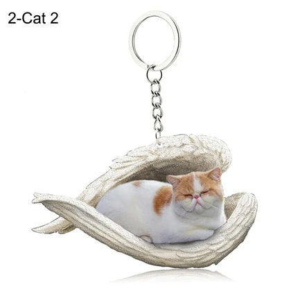 Sleeping Angel Acrylic Keychain