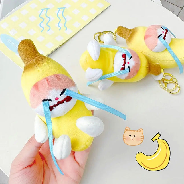 Banana Cat Keychain