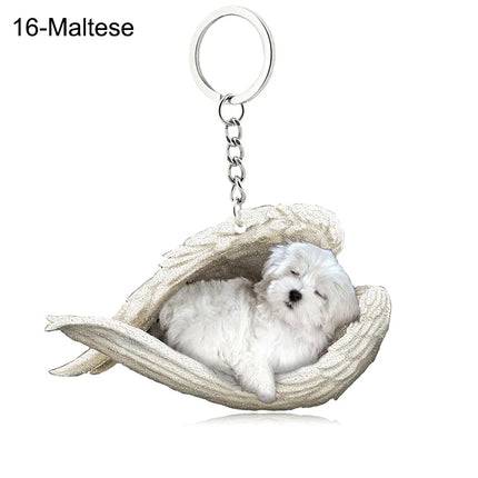 Sleeping Angel Acrylic Keychain