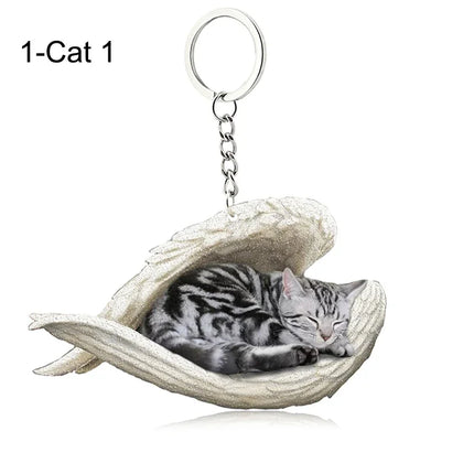 Sleeping Angel Acrylic Keychain