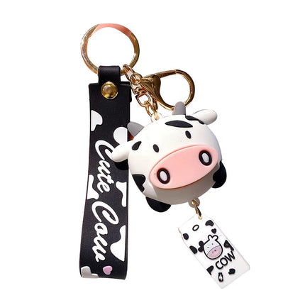 Cow Print Keychain