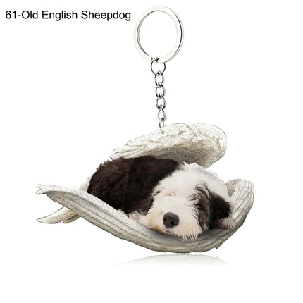 Sleeping Angel Acrylic Keychain