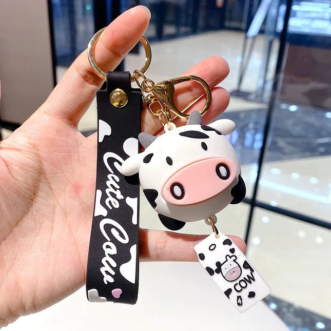 Cow Print Keychain