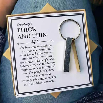 Thick And Thin Keychain