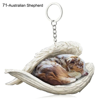 Sleeping Angel Acrylic Keychain