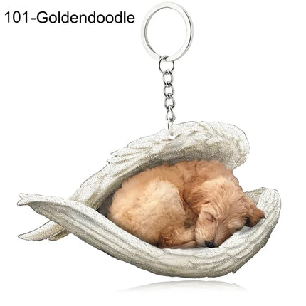 Sleeping Angel Acrylic Keychain