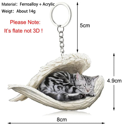 Sleeping Angel Acrylic Keychain