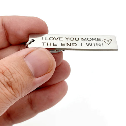 I Love You More Keychain