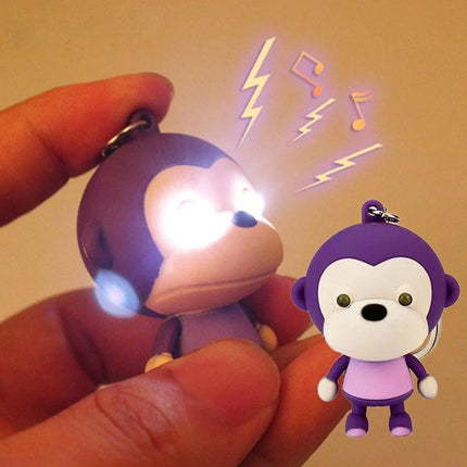 Monkey Flashlight Keychain