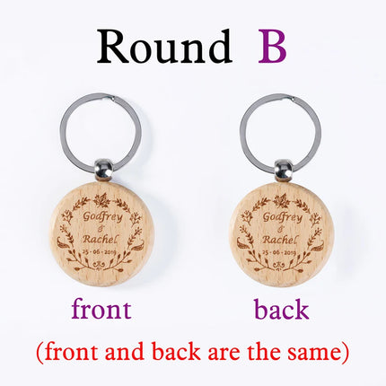 Wood Burned Keychain
