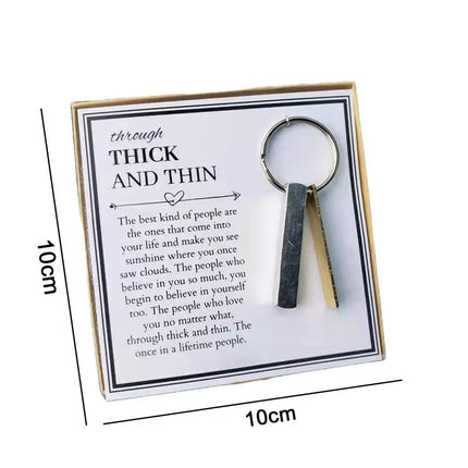 Thick And Thin Keychain