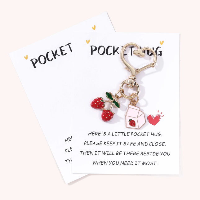 Strawberry Milk Keychain