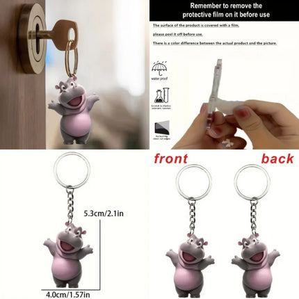 Hippo Keychain