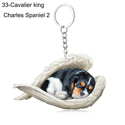 Sleeping Angel Acrylic Keychain