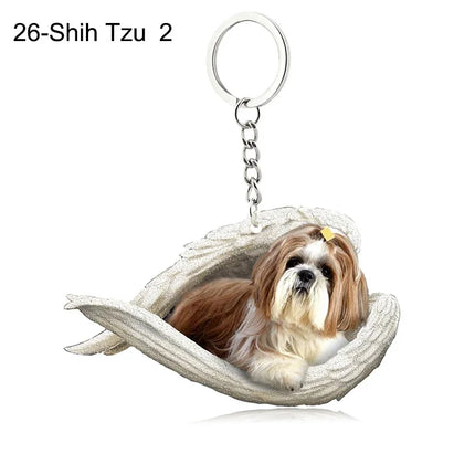Sleeping Angel Acrylic Keychain