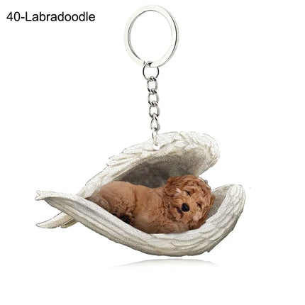 Sleeping Angel Acrylic Keychain