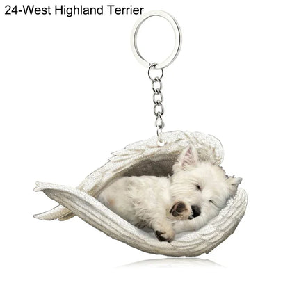 Sleeping Angel Acrylic Keychain