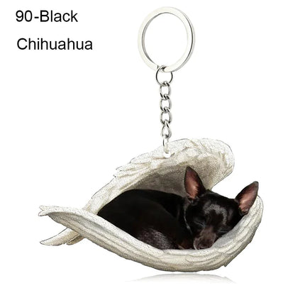 Sleeping Angel Acrylic Keychain