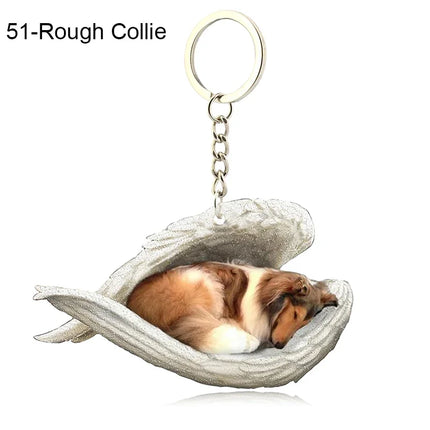 Sleeping Angel Acrylic Keychain