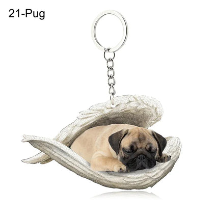 Sleeping Angel Acrylic Keychain