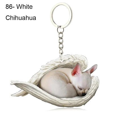 Sleeping Angel Acrylic Keychain