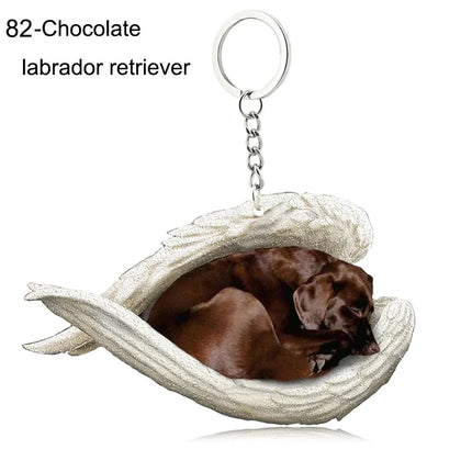 Sleeping Angel Acrylic Keychain