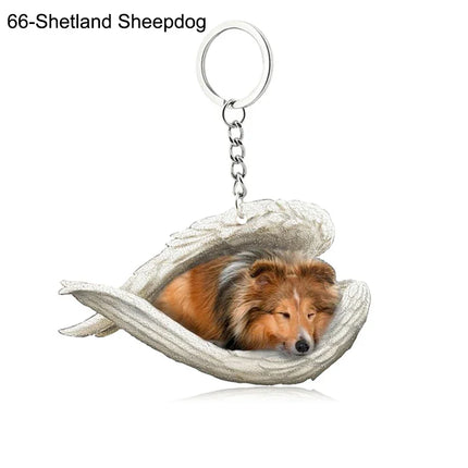 Sleeping Angel Acrylic Keychain