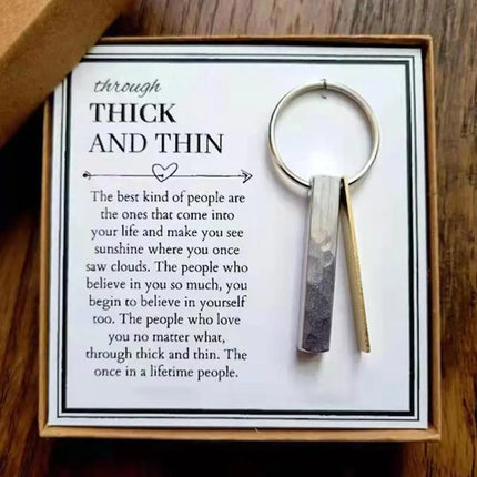 Thick And Thin Keychain