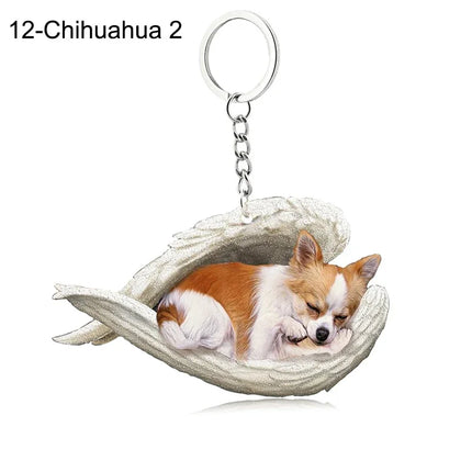 Sleeping Angel Acrylic Keychain