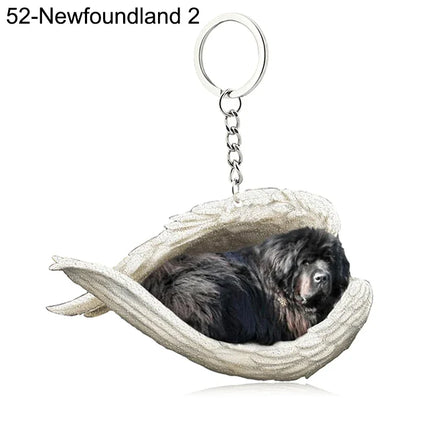 Sleeping Angel Acrylic Keychain