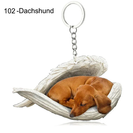 Sleeping Angel Acrylic Keychain