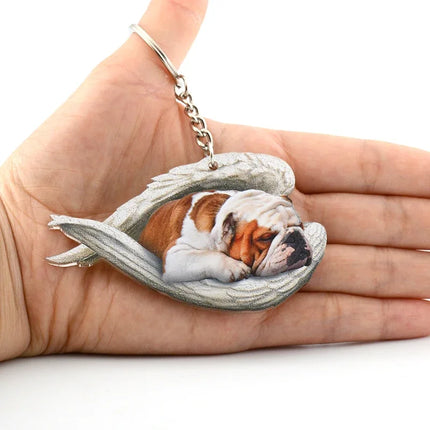 Sleeping Angel Acrylic Keychain
