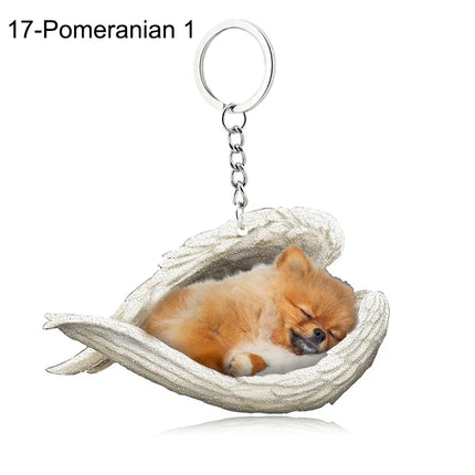 Sleeping Angel Acrylic Keychain