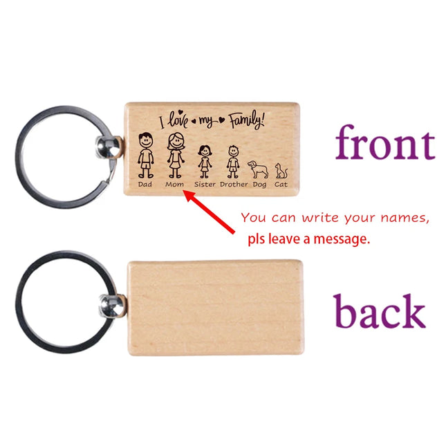 Wood Burned Keychain