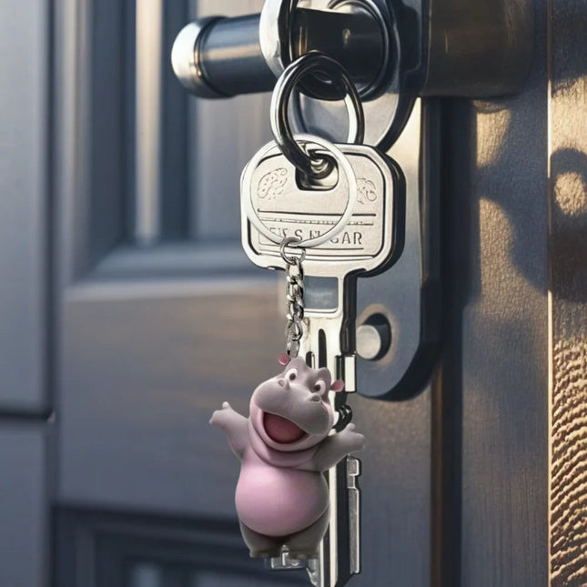 Hippo Keychain