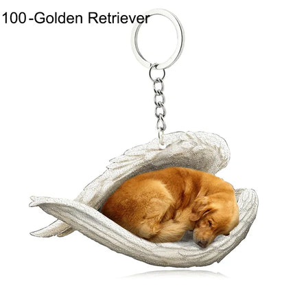 Sleeping Angel Acrylic Keychain