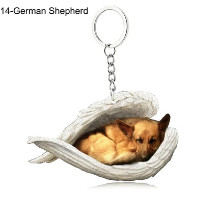 Sleeping Angel Acrylic Keychain