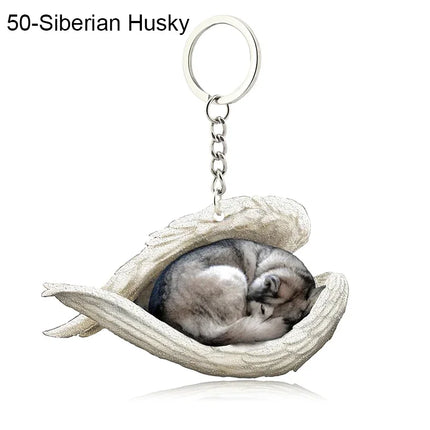 Sleeping Angel Acrylic Keychain