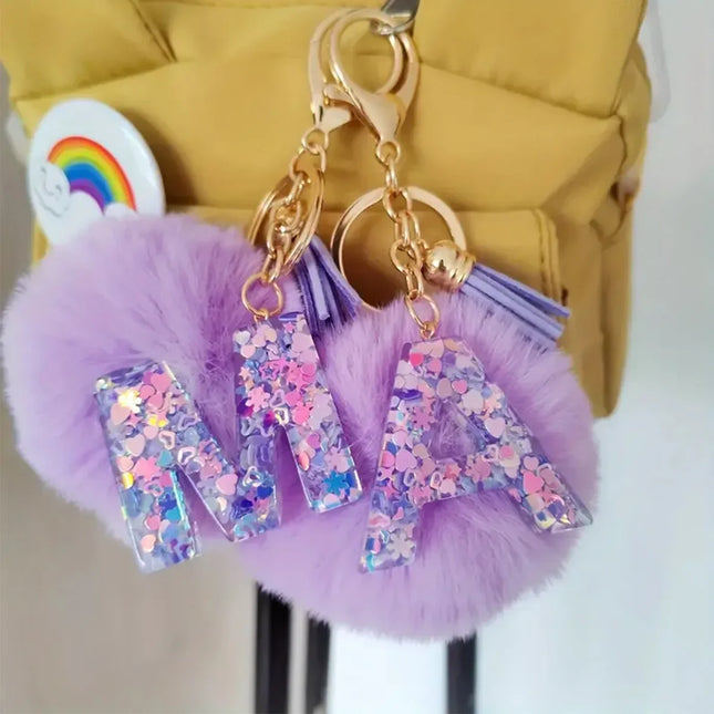 Resin Letter Keychain