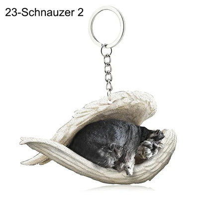 Sleeping Angel Acrylic Keychain