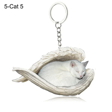 Sleeping Angel Acrylic Keychain