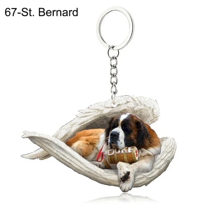 Sleeping Angel Acrylic Keychain