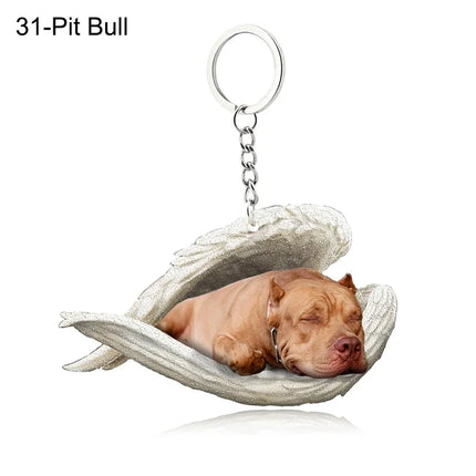 Sleeping Angel Acrylic Keychain